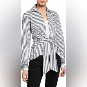 Finley women’s Spectator Stripe Tie Front Top size XL